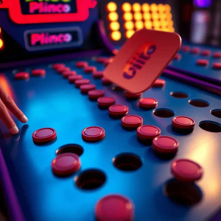 Diagram illustrating Plinko game layout with pegs and slots for chip landing