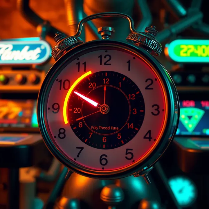 Clock showing optimal playing hours for better outcomes at Zakabet Mines