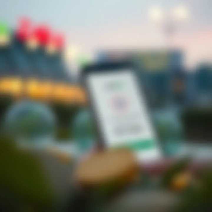Mobile phone displaying successful transfer notification to a bank account
