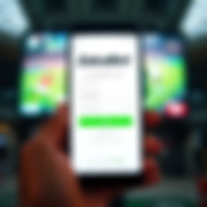 Mobile device displaying the Mobile Zakabet login screen with secure password entry
