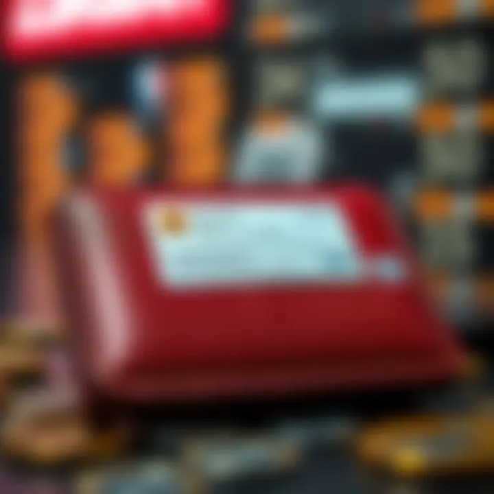 Conceptual illustration of a digital wallet with pending transaction notifications