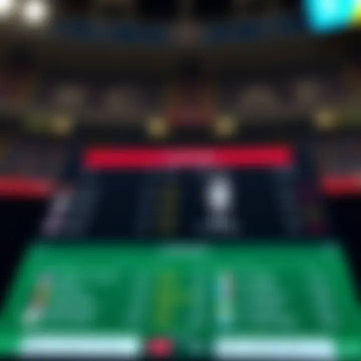 Live sports scoreboard showing real-time football match updates on a digital device