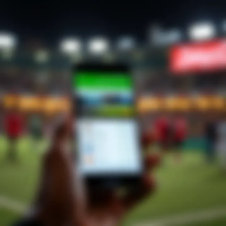 Mobile phone screen displaying sports betting options alongside live match scores in Nigeria