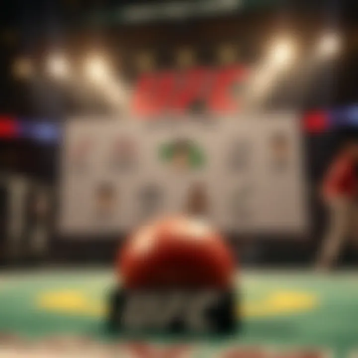Illustration of popular UFC bet types with icons representing money management and risk control