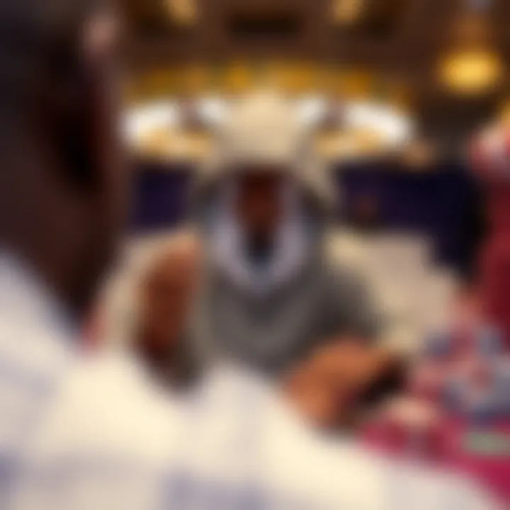 Conceptual illustration of responsible gambling with a person blocking access to casino and betting platforms