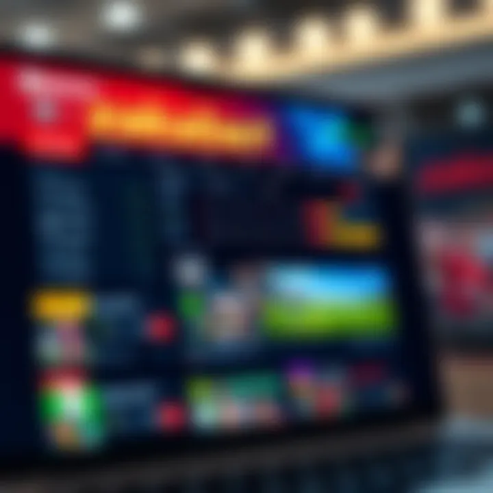 User interface showcasing sports betting options on an online platform