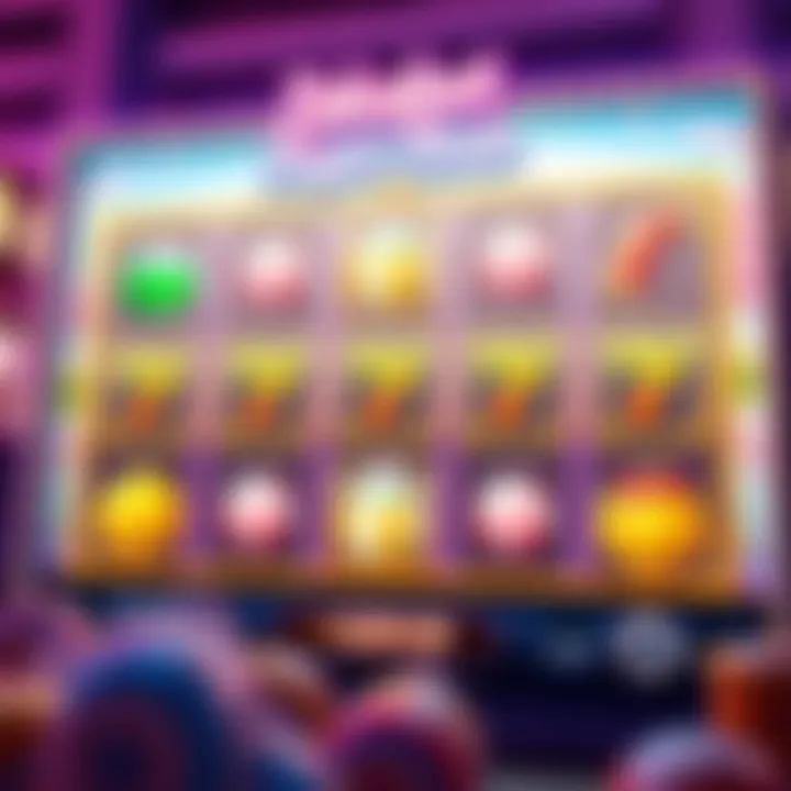 Bonus round screen in Zakabet Sugar Rush featuring candy multipliers and free spins