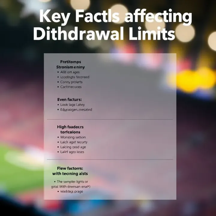Diagram highlighting factors influencing withdrawal limits on an online betting platform
