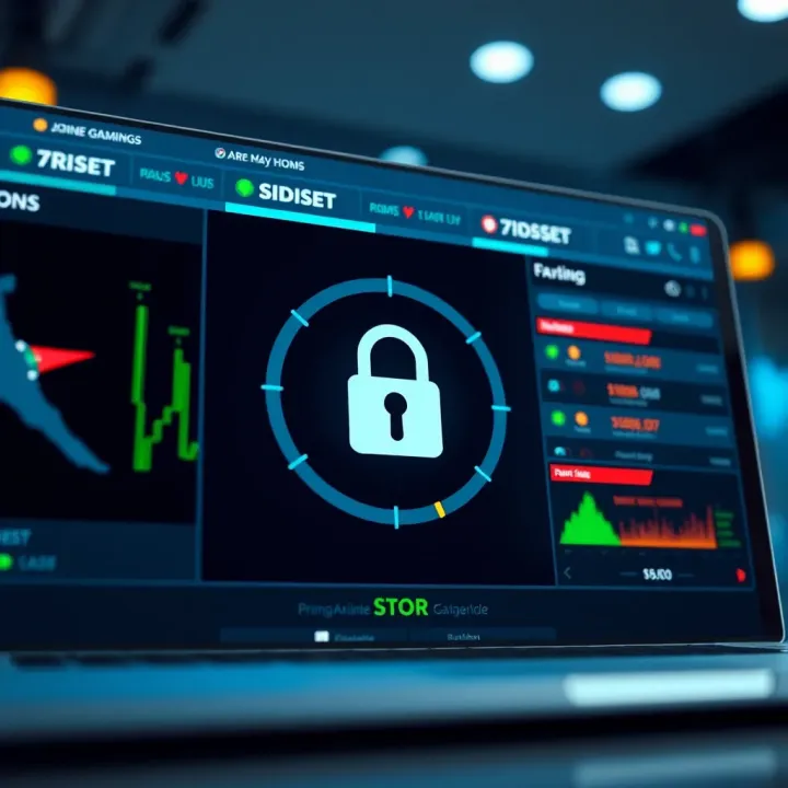 Secure online gaming platform interface with padlock symbol