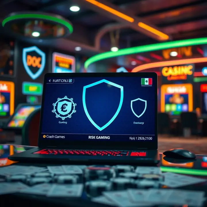 Illustration of a secure online gaming platform with Nigerian currency symbols and risk management icons