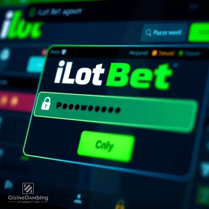 Secure Password Management on iLot Bet Secure password entry field on a digital betting account login page