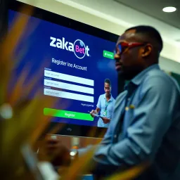 Registering an Account on ZakaBet Nigeria User filling out registration form on online betting platform