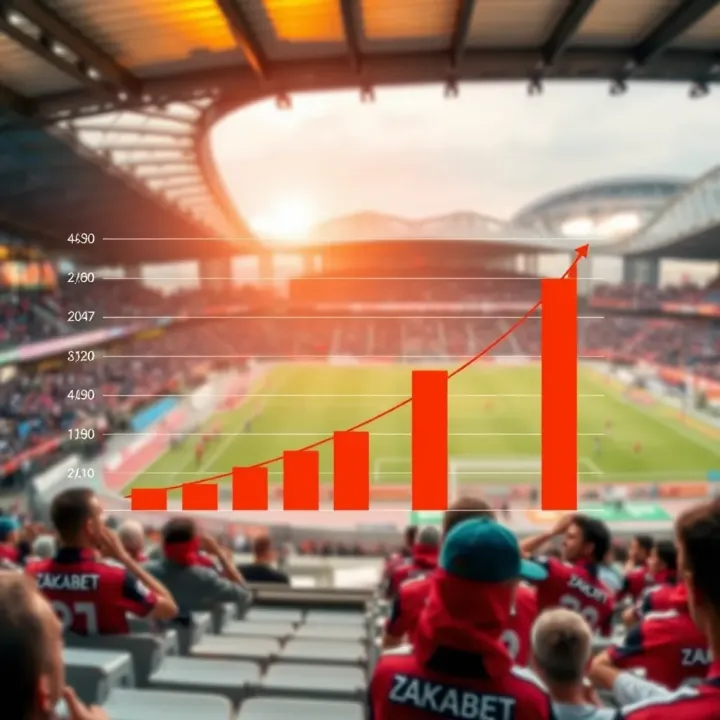 Graph illustrating the growth and market impact of Stadium Zakabet in Nigerian sports betting