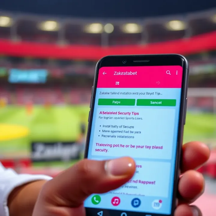 Safe Installation and Security Tips for Zakabet APK in Nigeria Smartphone displaying Zakabet APK installation and security tips for Nigerian users