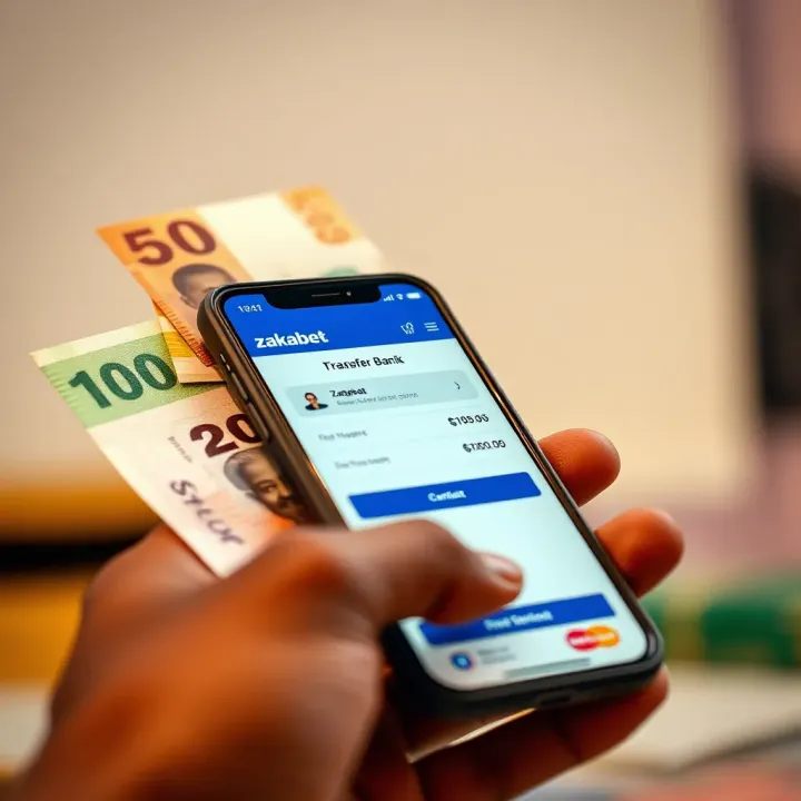 Overview of Bank Transfer Withdrawals on Zakabet in Nigeria Illustration showing Nigerian currency notes and a digital bank transfer transaction on a smartphone