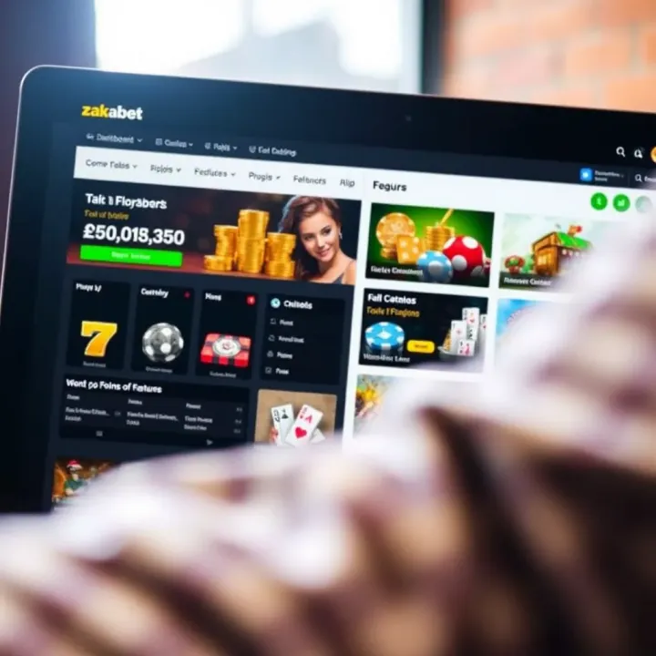 Dashboard showcasing features available after logging into Zakabet Casino