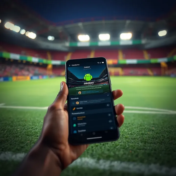 Android smartphone displaying Zakabet APK installation screen