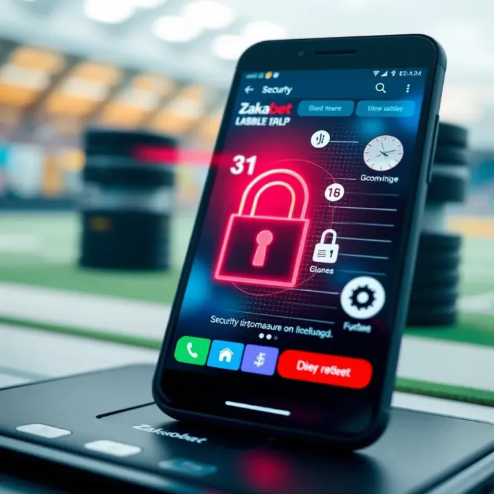 Security Measures in Zakabet Mlite Mobile Application Visual representation of security features protecting a mobile betting platform