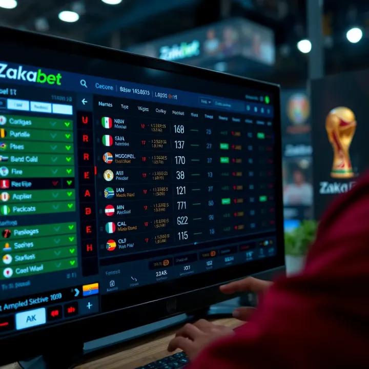Detailed analysis of football betting odds and match predictions on a digital screen